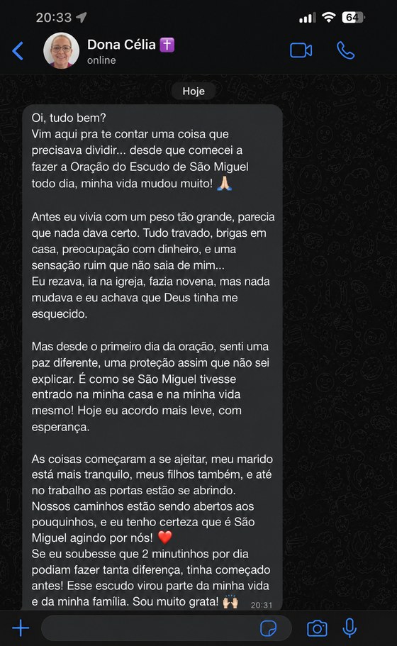 Depoimento real de uma mulher protegida pelo Escudo de São Miguel